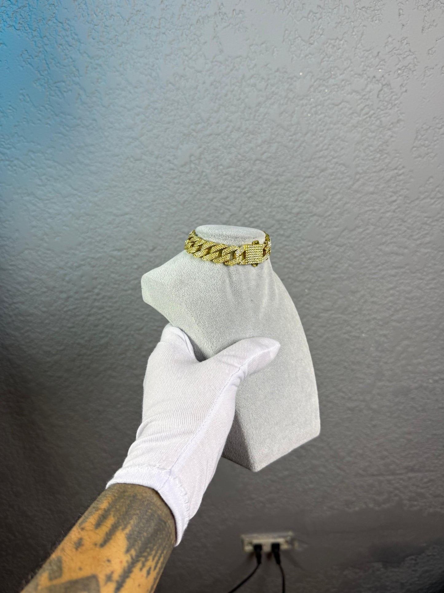 CADENA CUBANA EN ORO LAMINADO 18K