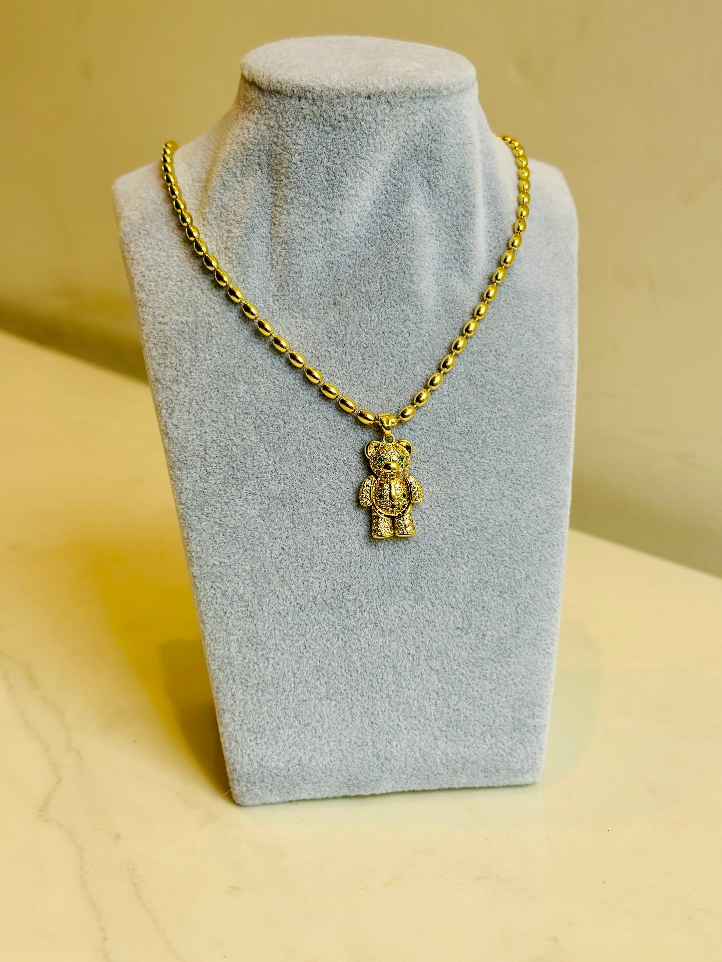 Collar de Oso en Oro Laminado 18K