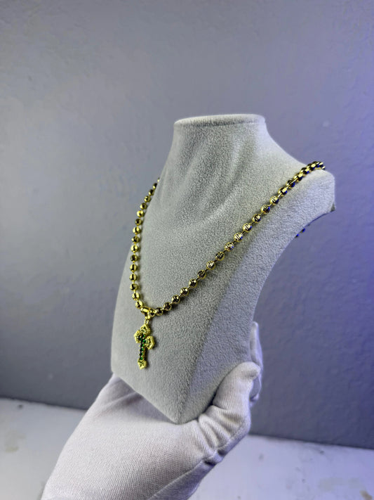 SET CADENA Y DIJE PROTECCION ORO LAMINADO 18K