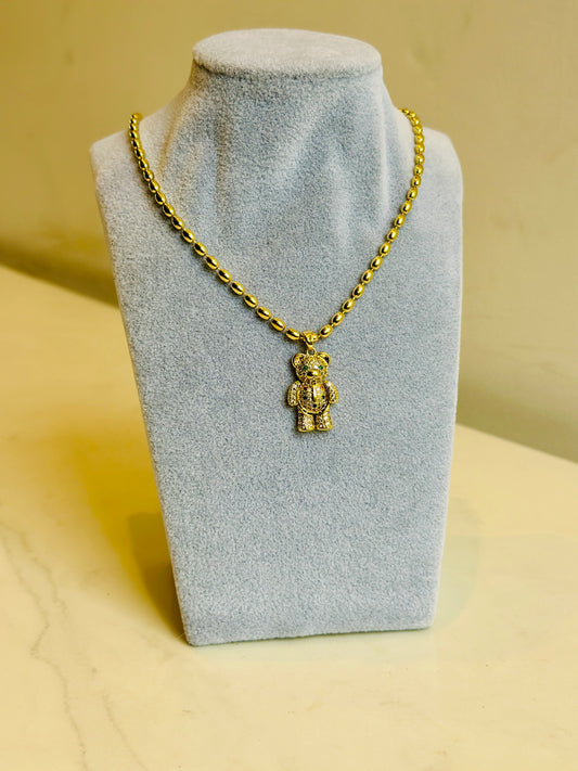 Collar de Oso en Oro Laminado 18K