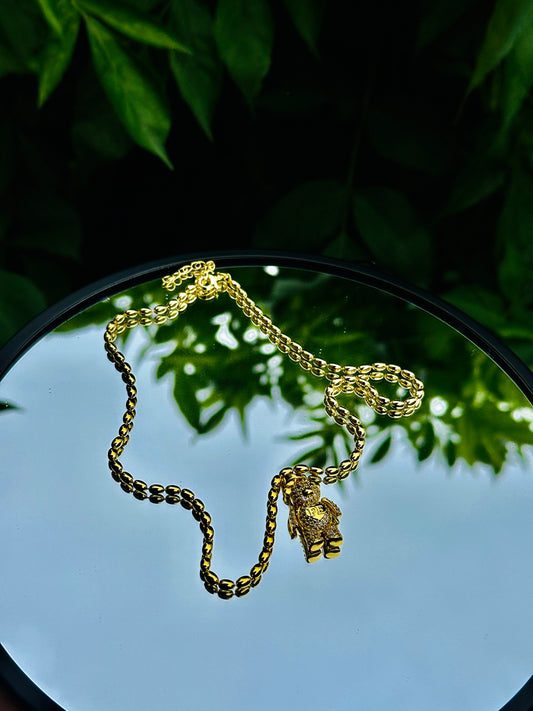 Collar de Oso FE en Oro Laminado 18K