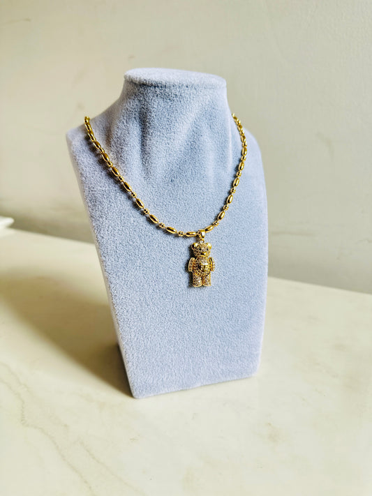 Collar de Oso FE en Oro Laminado 18K